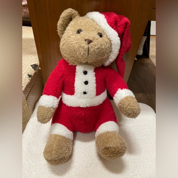 Vintage Mervyns Playful Pals Santa Teddy Bear Plush Stuffed Animal. 16” Tall - Picture 3 of 7